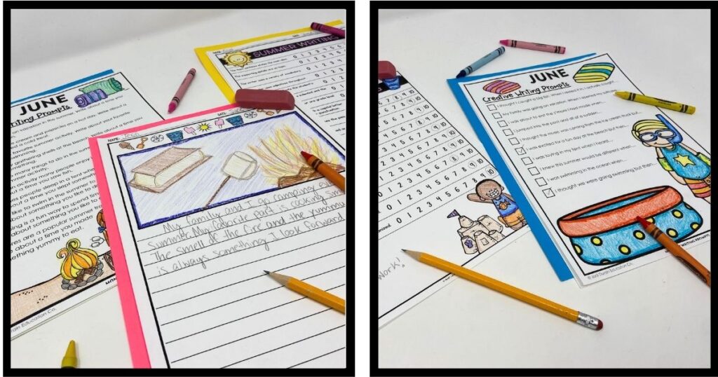 June writing prompt activities