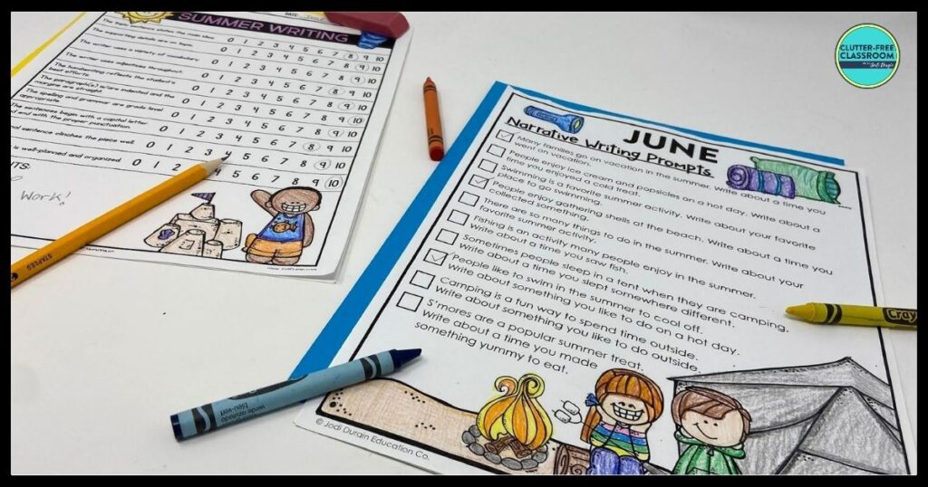 June writing prompt activities