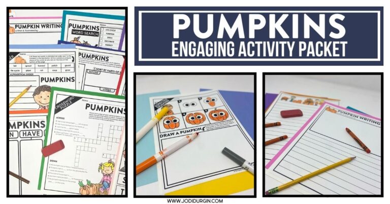 Pumpkin Worksheets for Elementary Students in 2024 - Teaching with Jodi ...