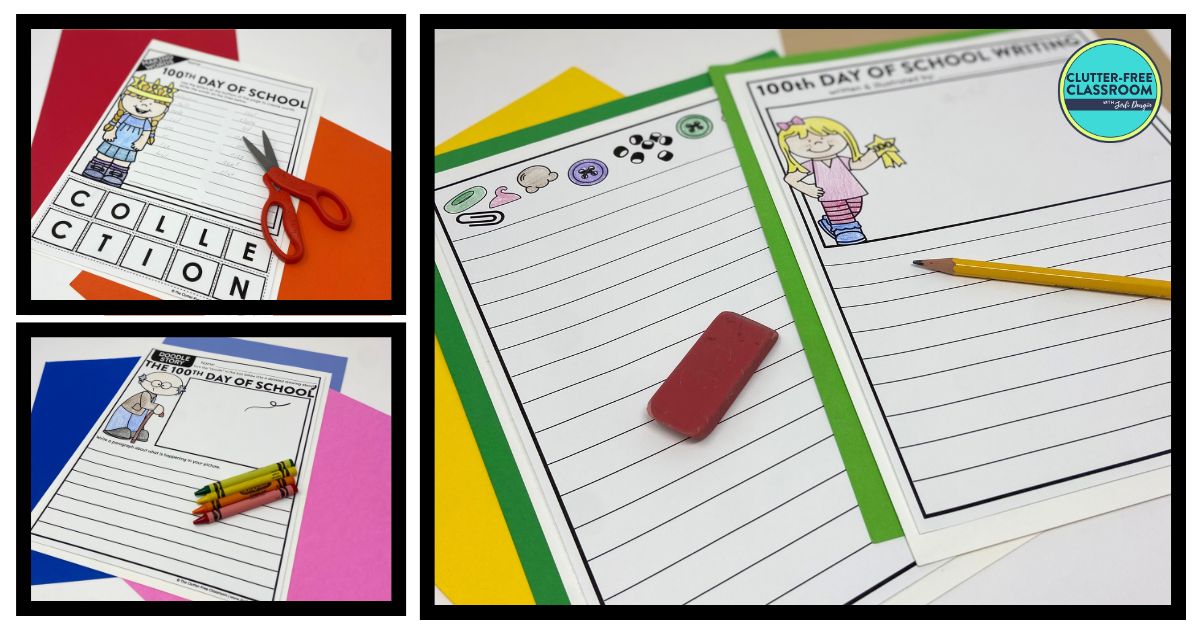 100th Day of School-themed worksheets