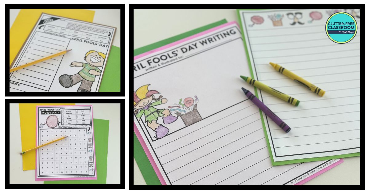 April Fools Day-themed worksheets