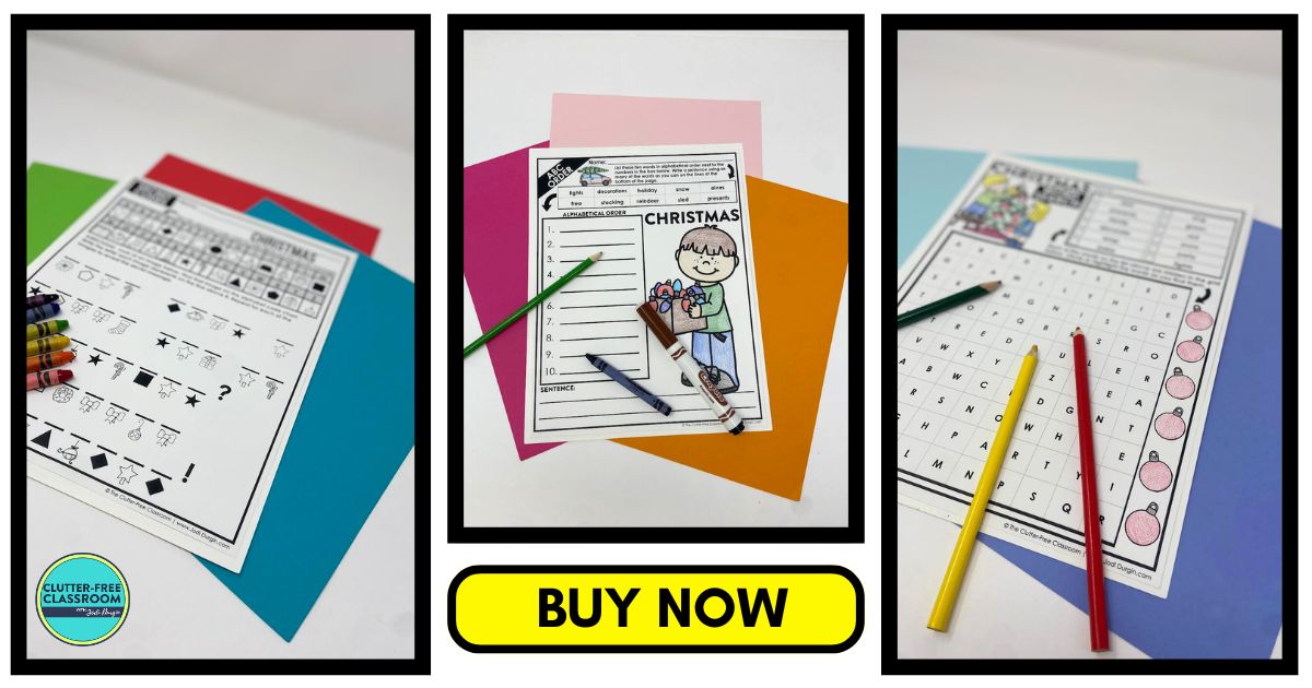 Christmas-themed worksheets