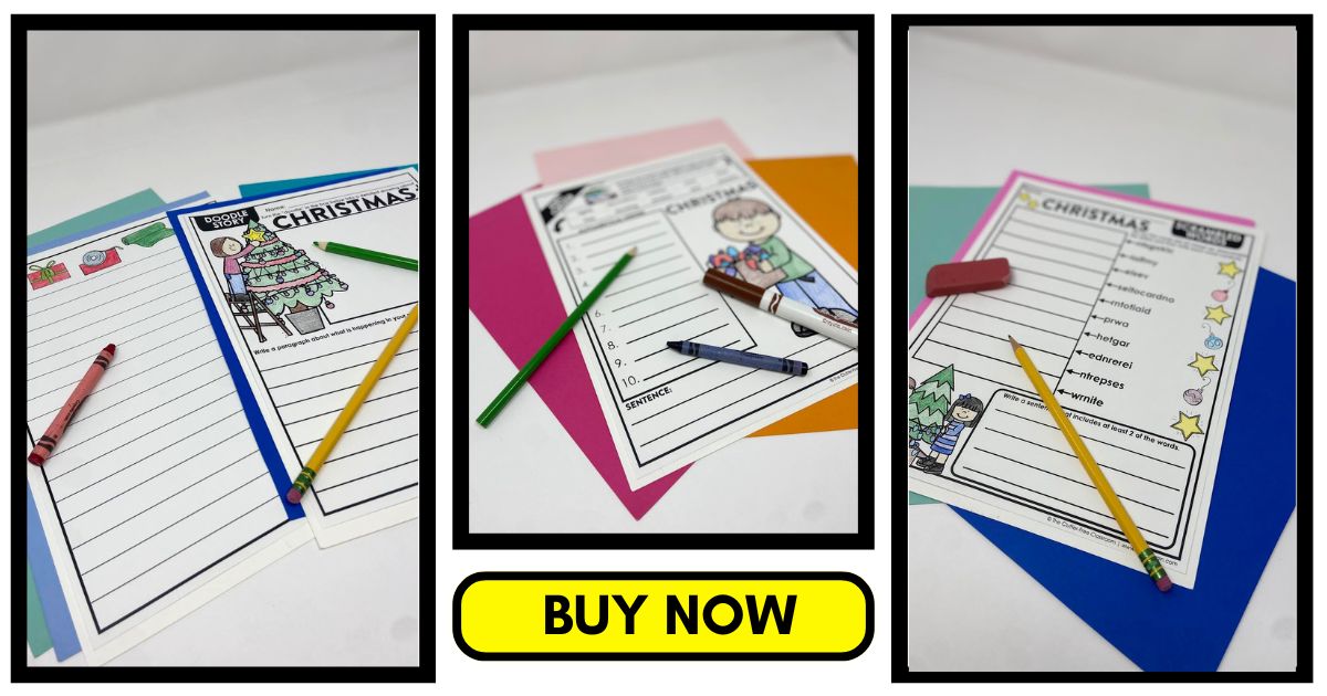 Christmas-themed worksheets