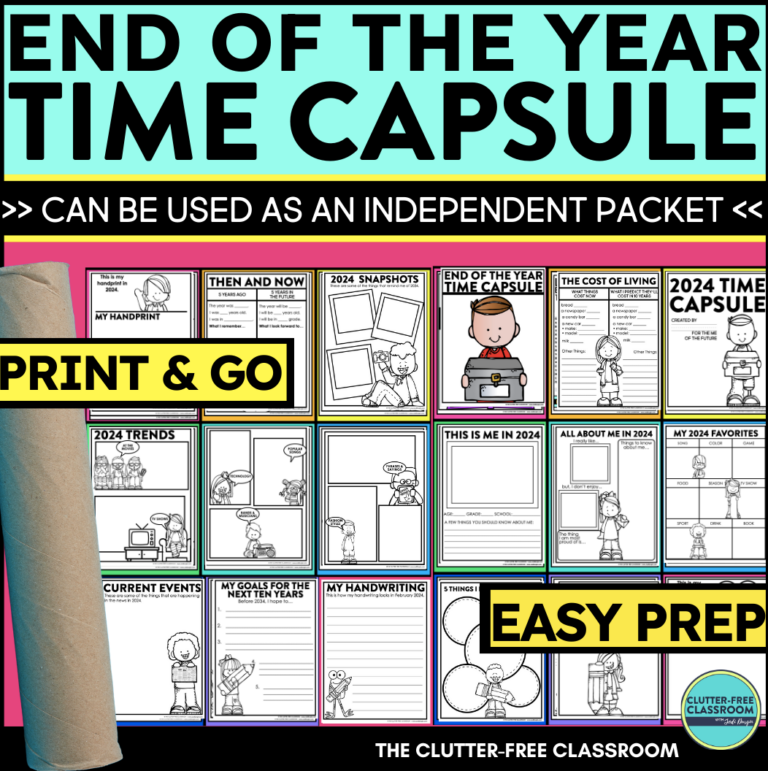 end of the year time capsule for kids