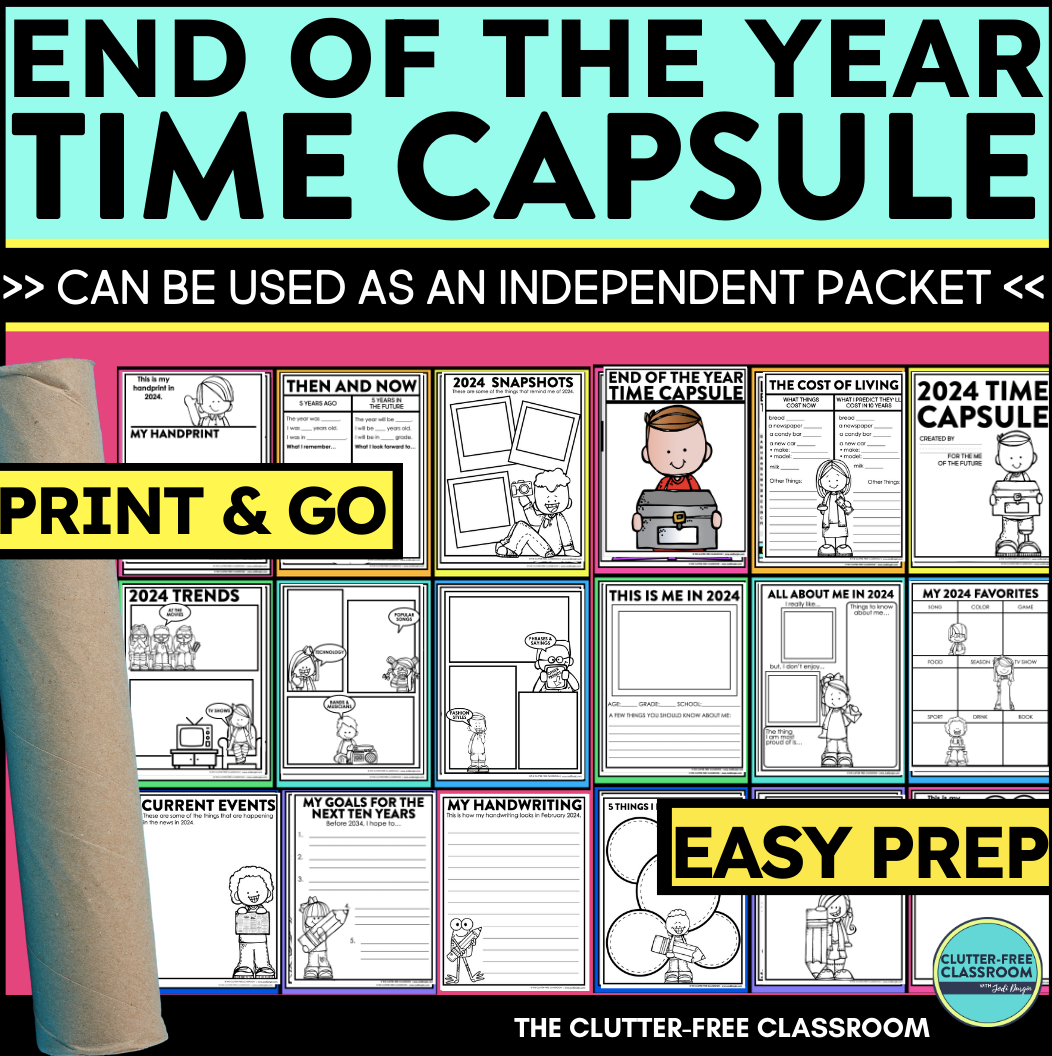 end of the year time capsule for kids
