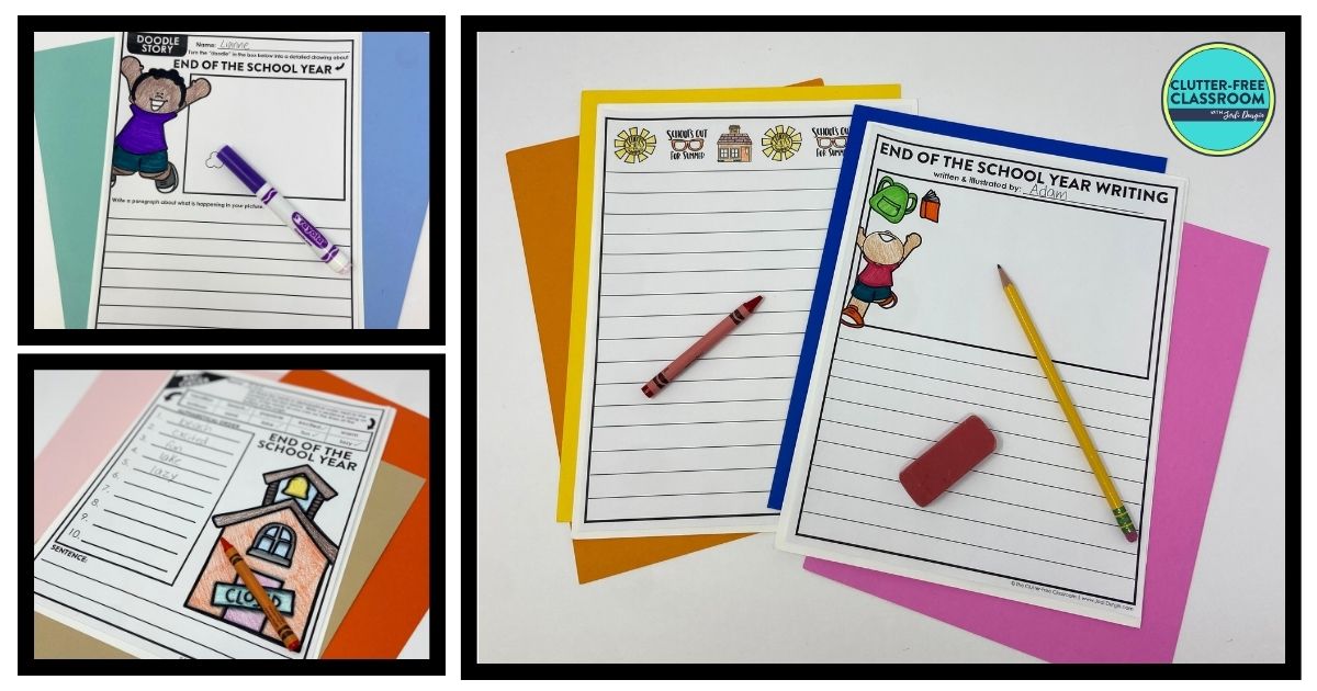 end of the school year-themed worksheets