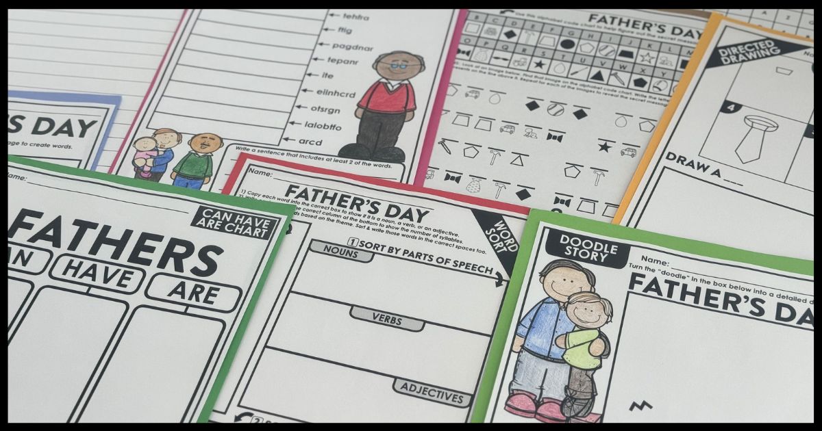 Father's Day-themed worksheets