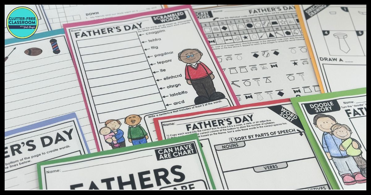 Father's Day-themed worksheets