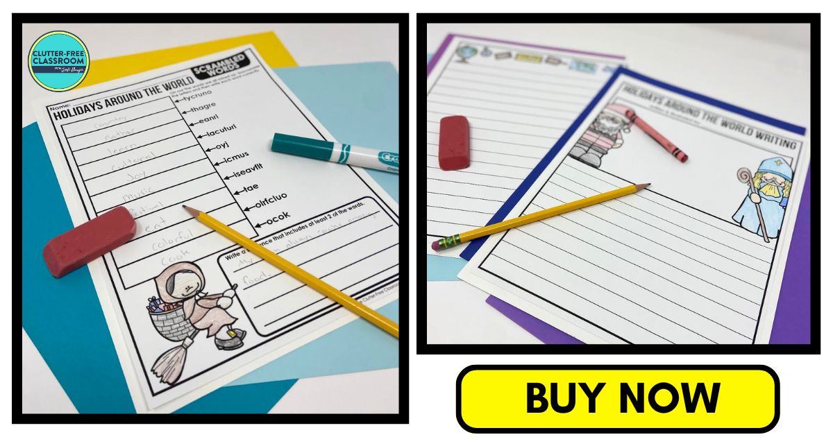 holidays around the world-themed worksheets
