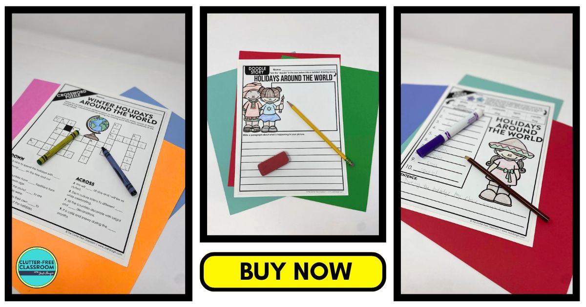 holidays around the world-themed worksheets