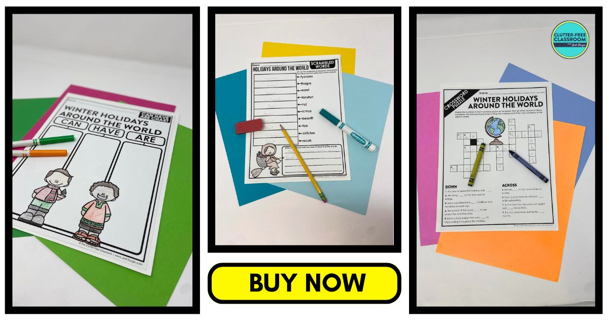 holidays around the world-themed worksheets