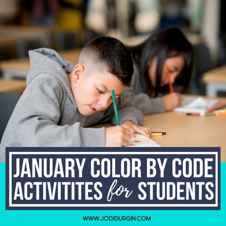 January color by code activities