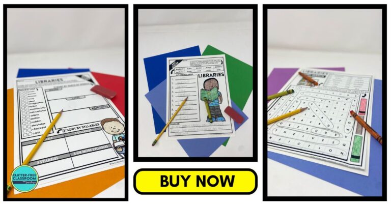 Library Activity Page Library Worksheets for Elementary Students in 2026 - Teaching with Jodi ...