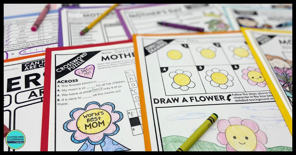 Mother's Day-themed worksheets