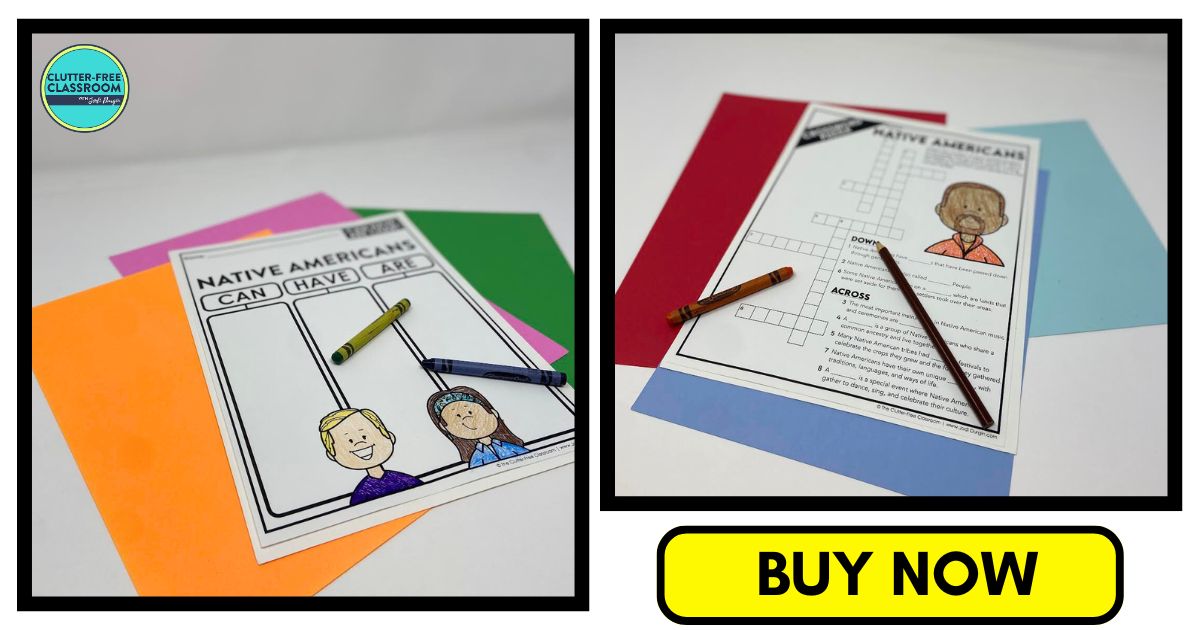 Native American-themed worksheets