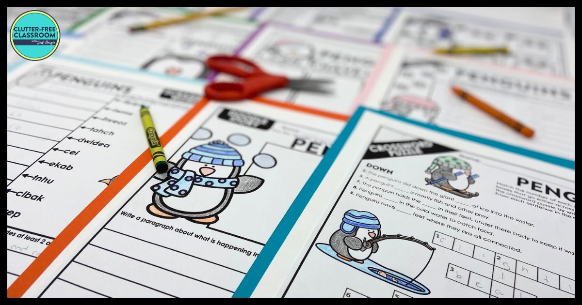 penguin-themed worksheets