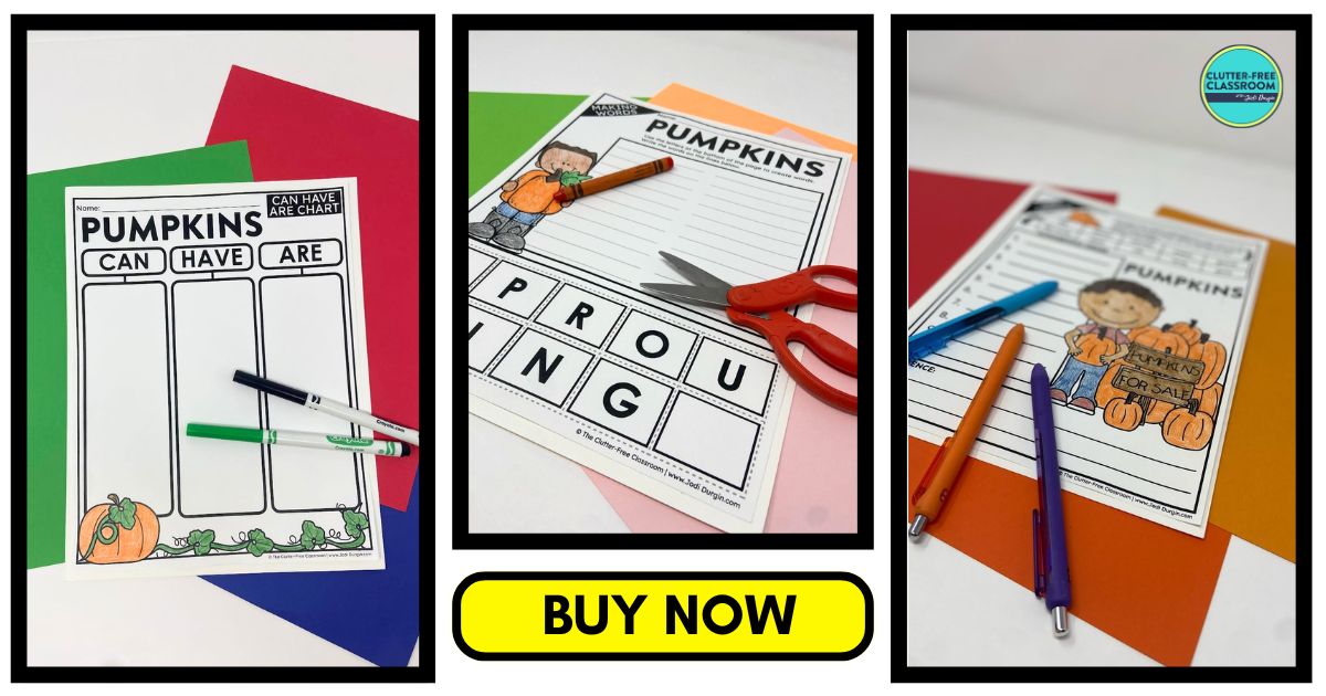 pumpkin-themed worksheets
