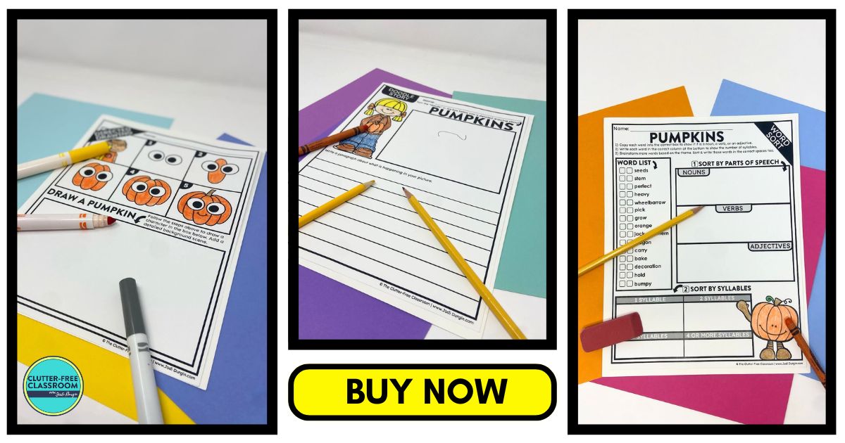 pumpkin-themed worksheets