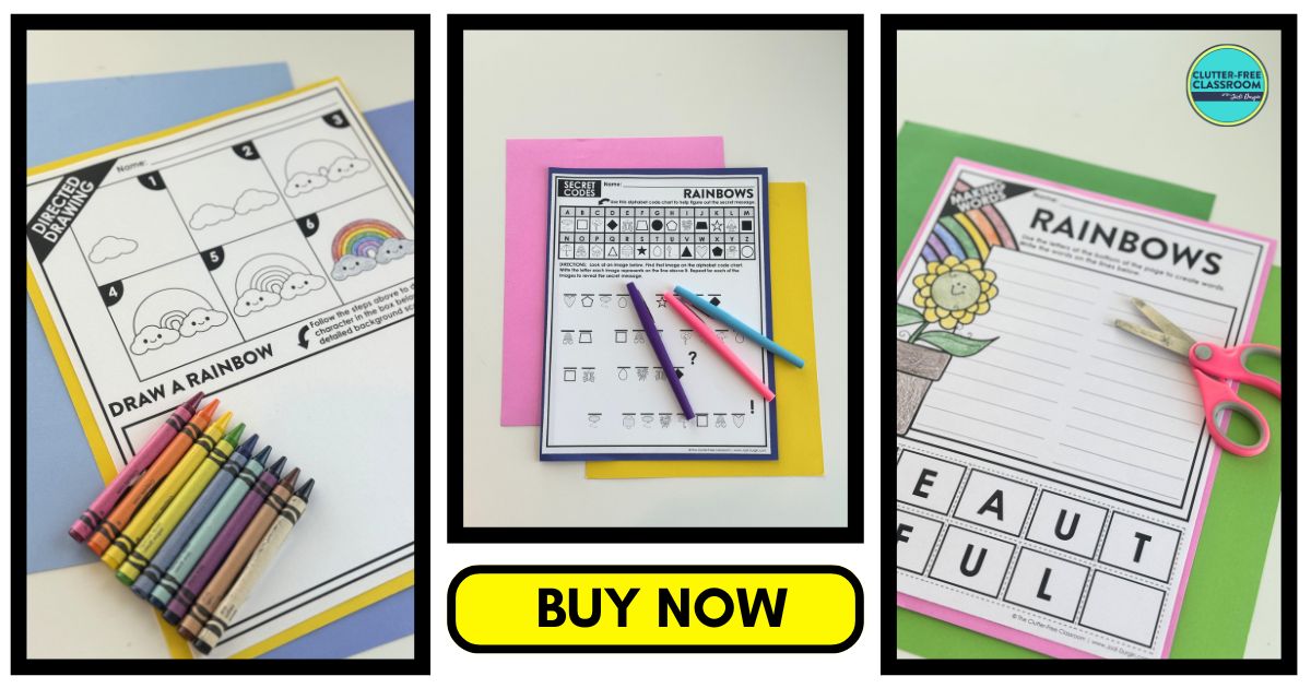 rainbow-themed worksheets