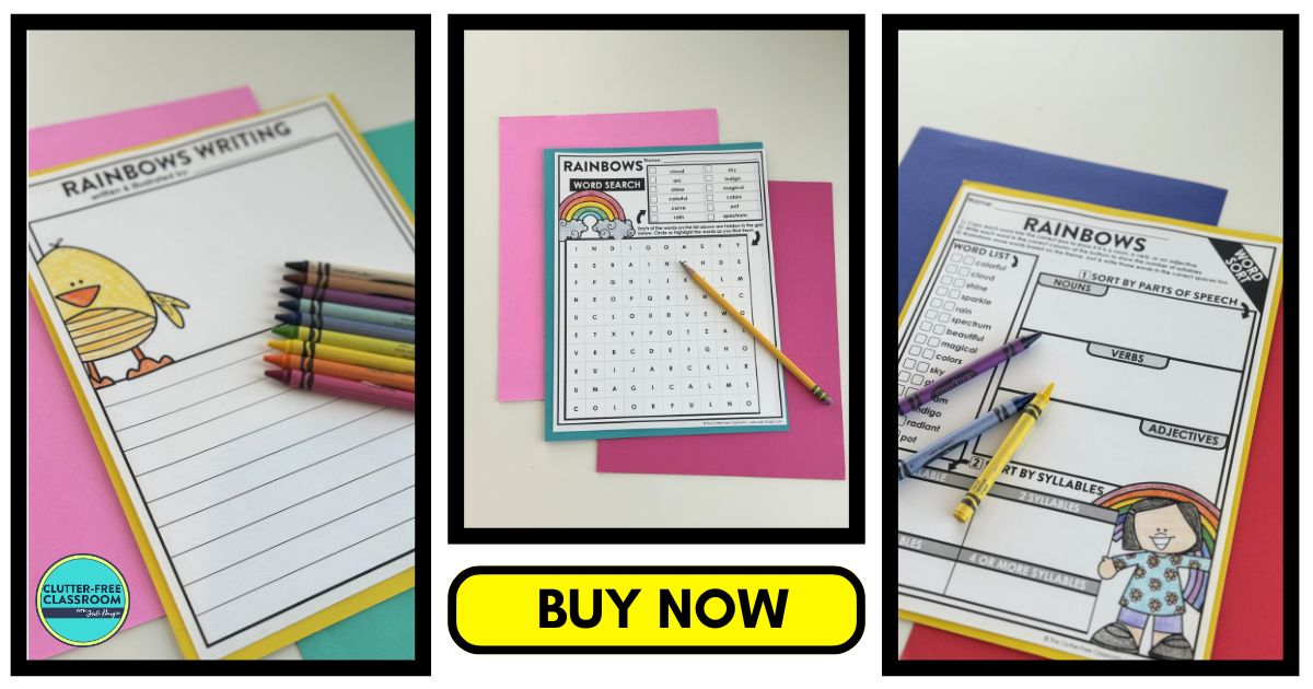 rainbow-themed worksheets