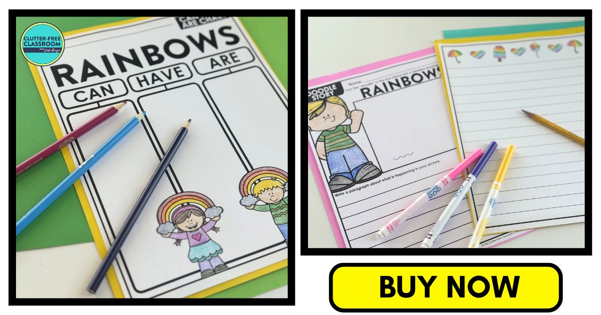 rainbow-themed worksheets