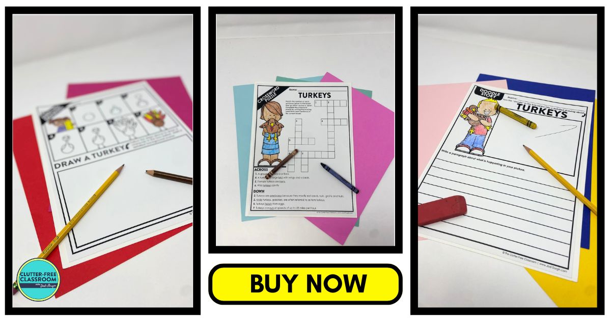 turkey-themed worksheets