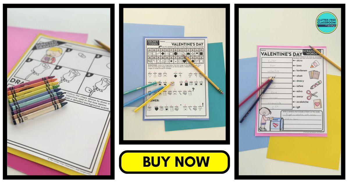 Valentine's Day-themed worksheets