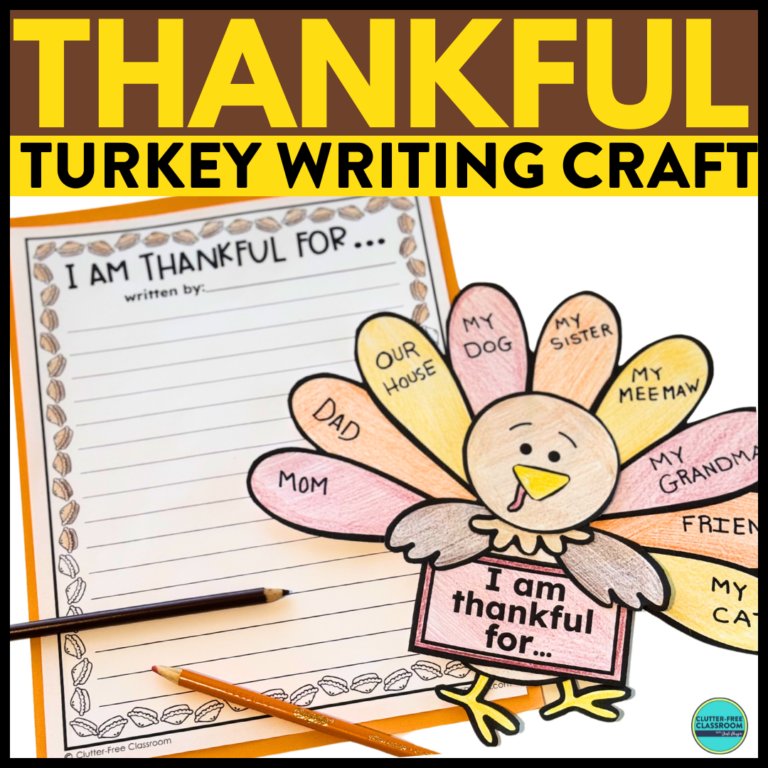 turkey craft and writing activity