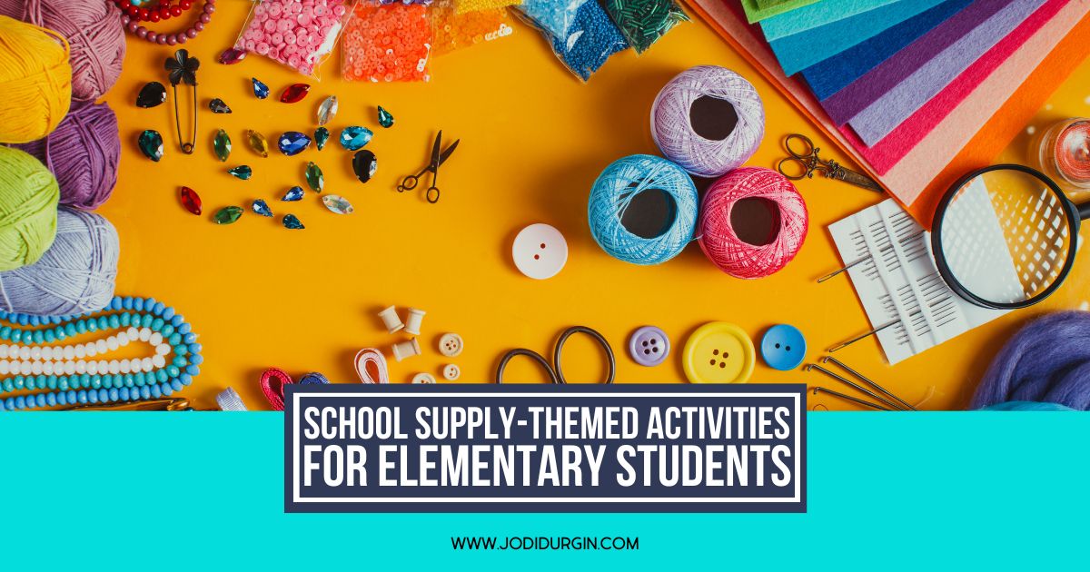 school supplies-themed activities