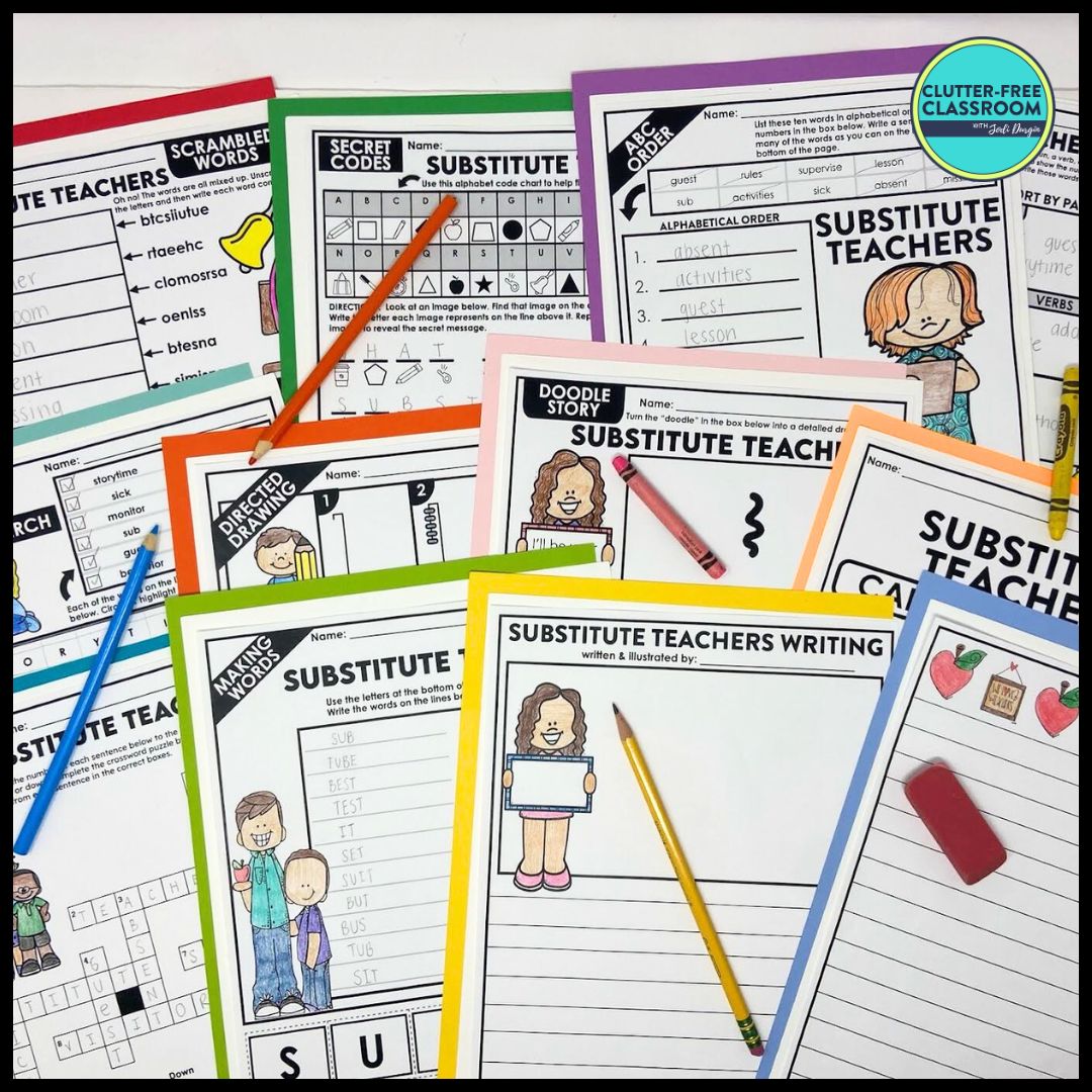Substitute Teacher Worksheets for Elementary Students in 2025 Substitute Teacher Worksheets for Elementary Students in 2025