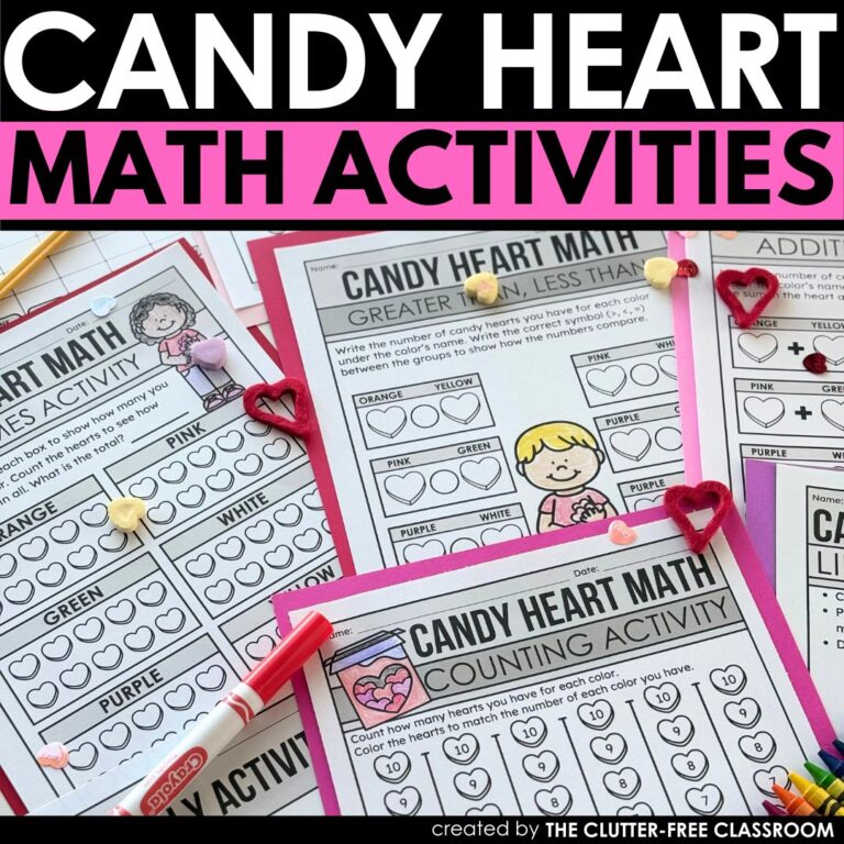 candy hearts math activity
