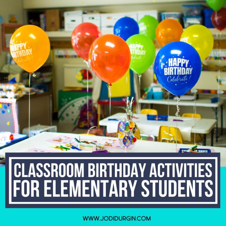 classroom birthday activities