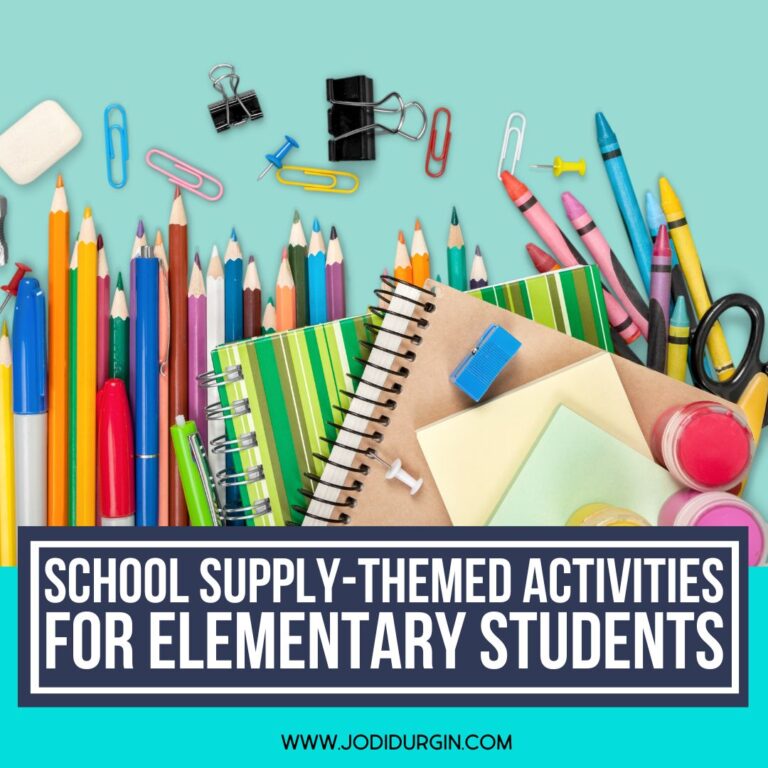 school supplies activities