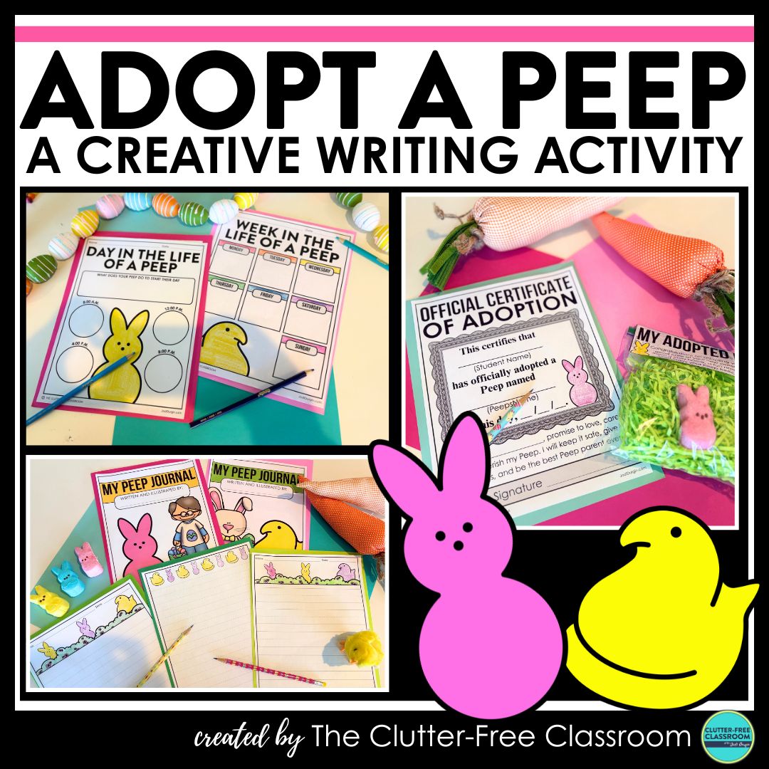 Adopt a Peep Easter writing activities