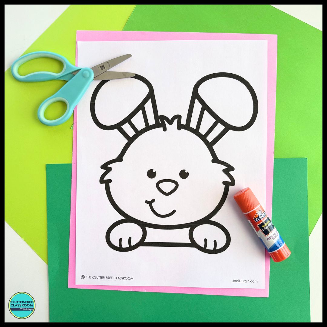 Easter bunny coloring page