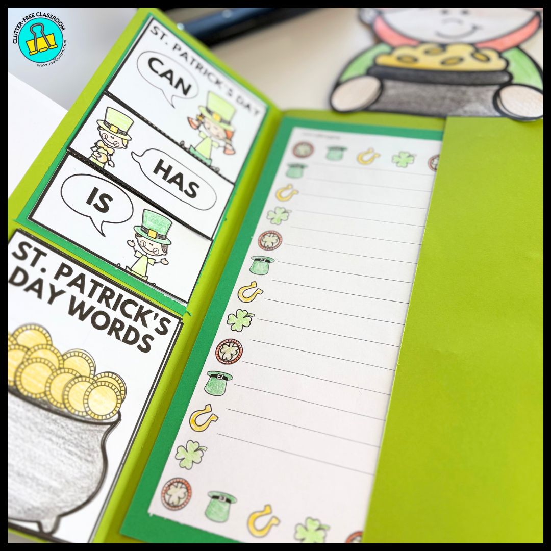 St. Patrick's Day lap book activities