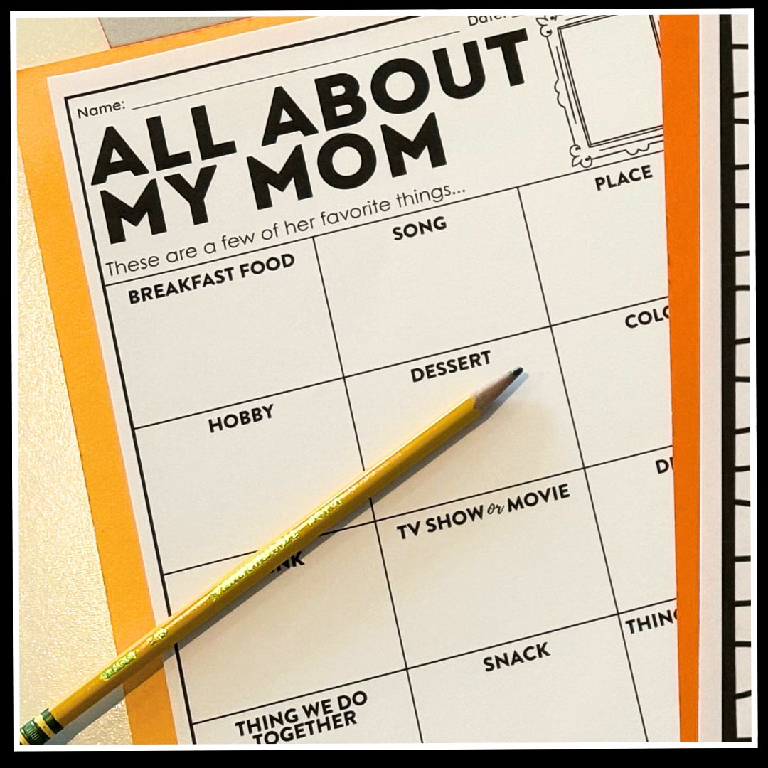 All About My Mom Booklet