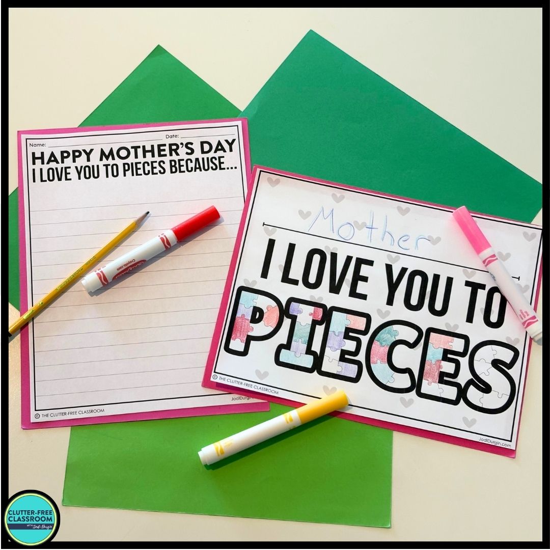 I Love You to Pieces Mother's Day Activities