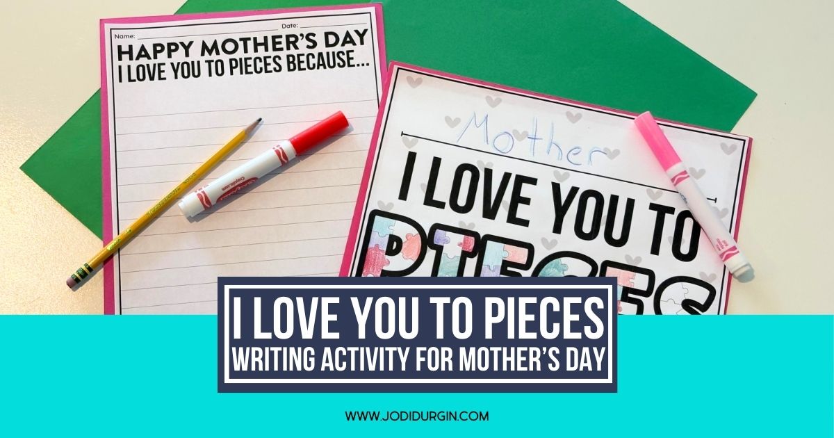 I Love You to Pieces writing activity