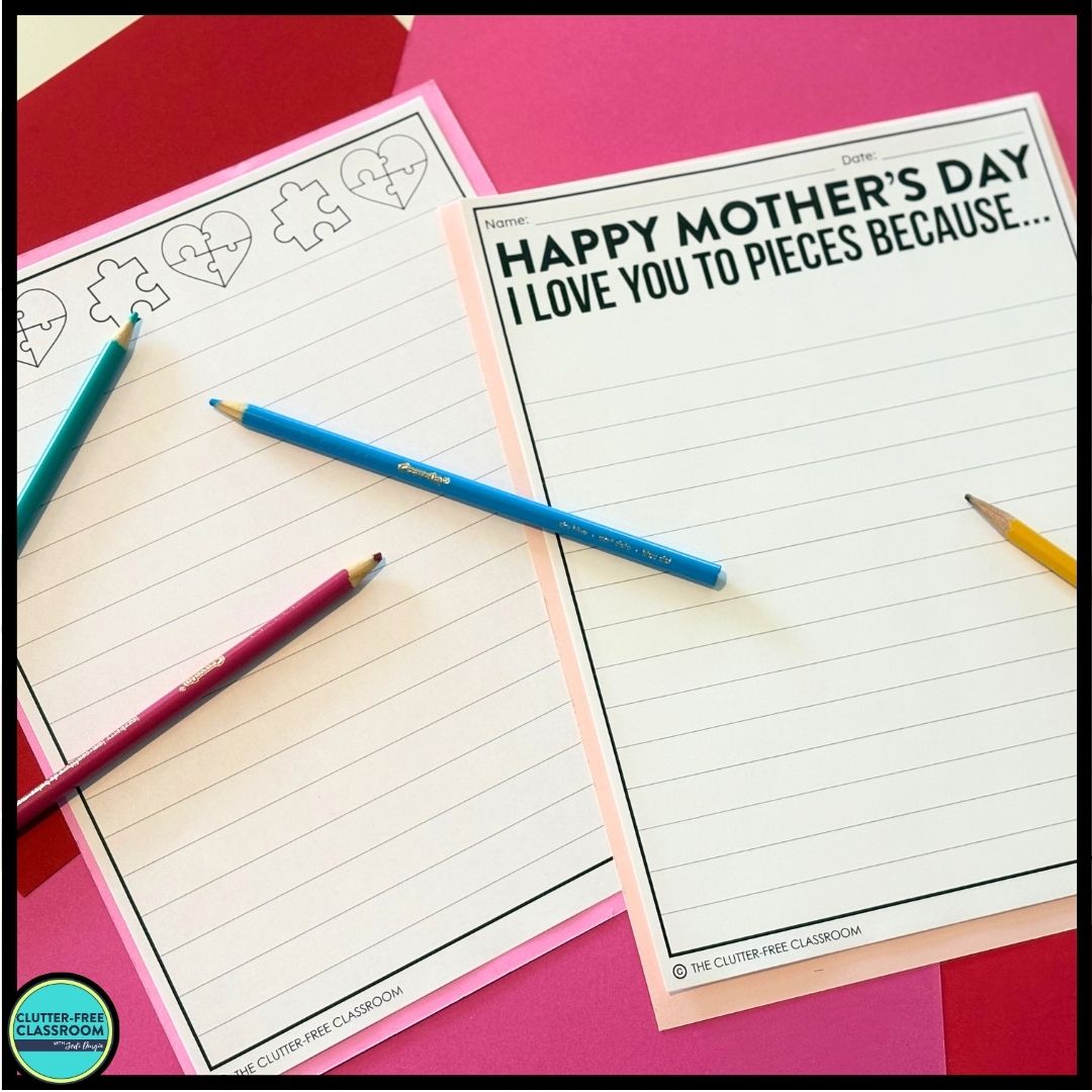 I Love You to Pieces Mother's Day Activities