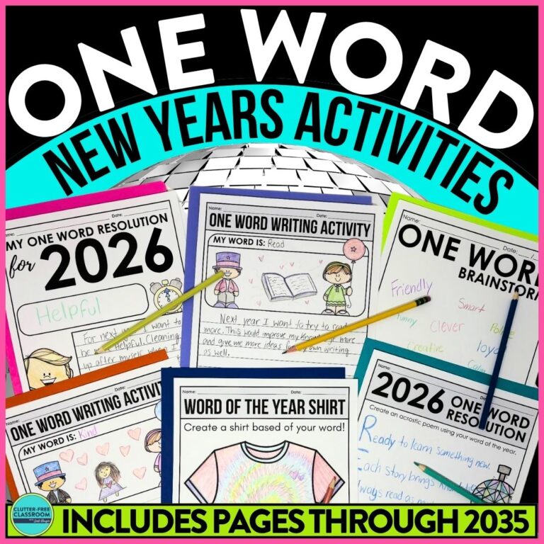 One Word Resolution activity