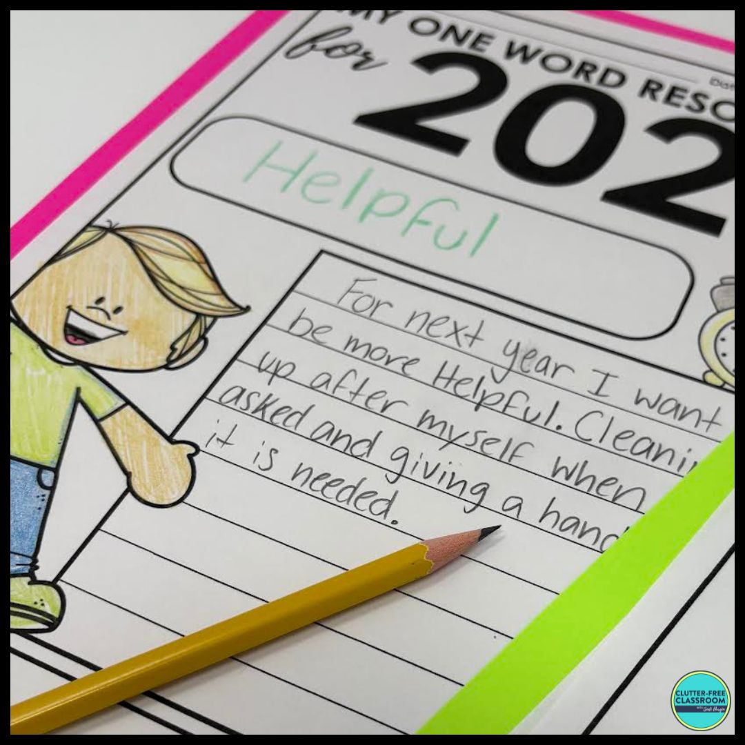 New Year's Resolution writing project