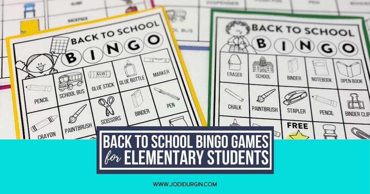 back to school bingo