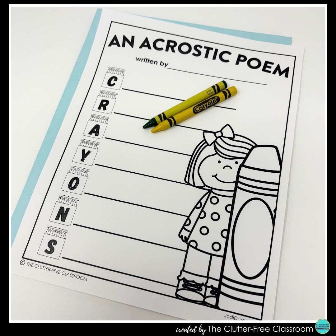 crayon acrostic poem