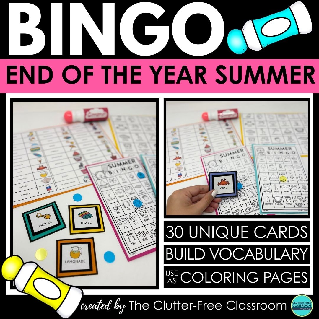 end of year bingo activities