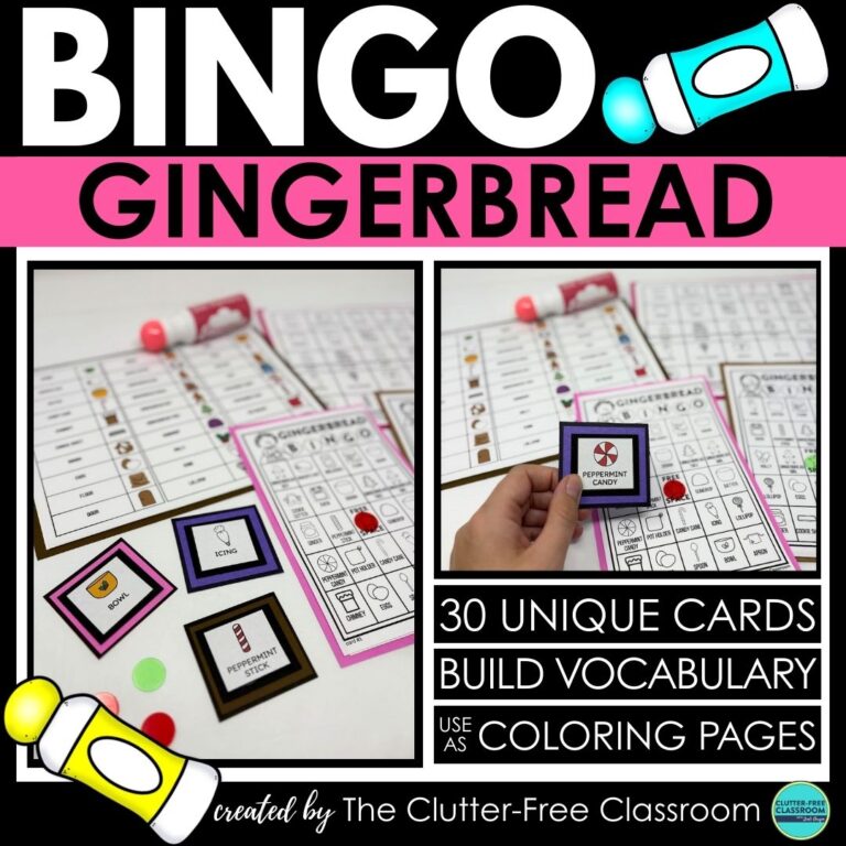 gingerbread bingo activities
