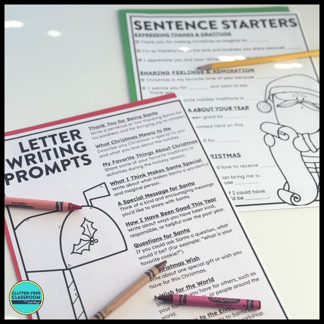 letters to Santa project