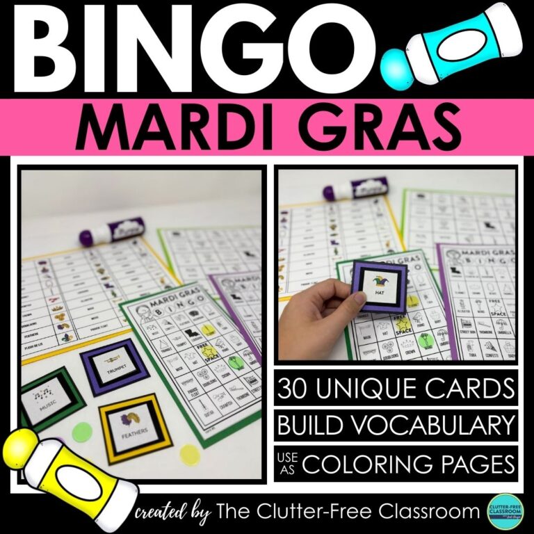 Mardi Gras bingo activities