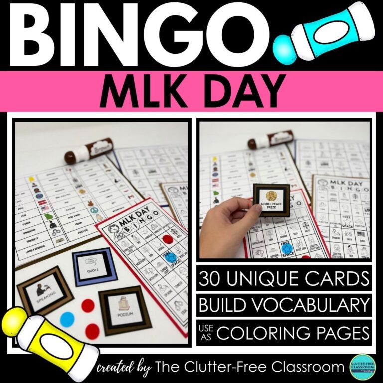 MLK Day bingo activities