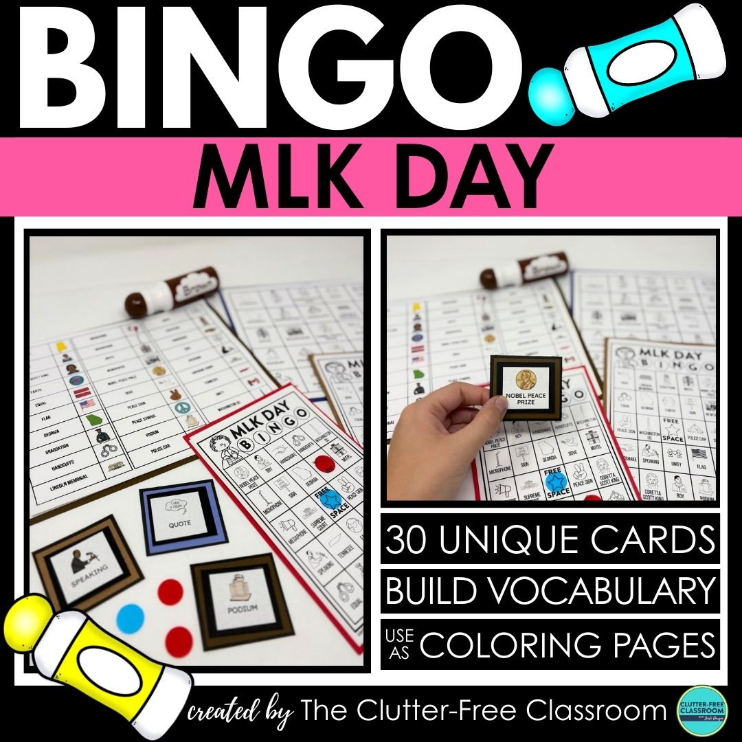 MLK Day bingo activities